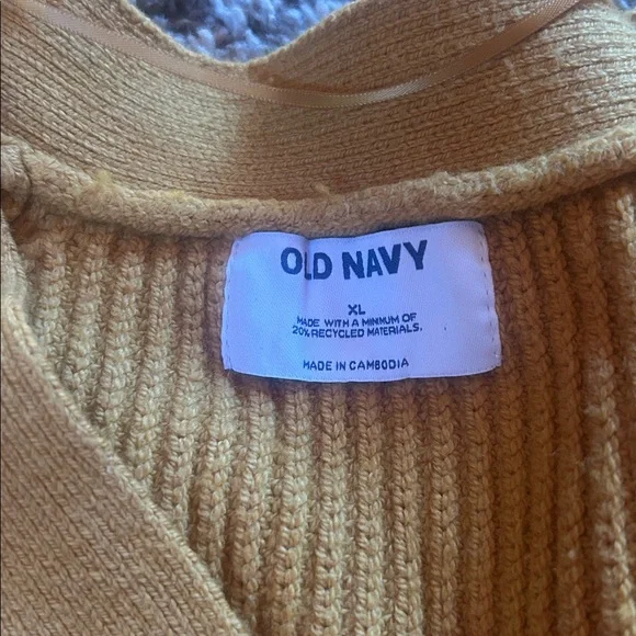 Old Navy Mustard Yellow Cardigan Sweater - Picture 2 of 4